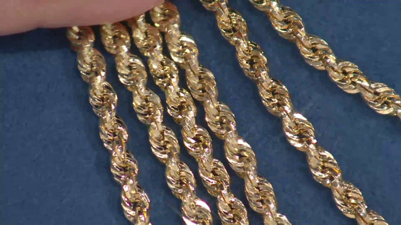 14k gold bold twisted rope chain necklace on qvc youtube