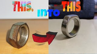 DIY ring from a nut [with common tools]