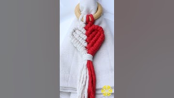 ❤️Porta-Guardanapo de Coração em Macramê!Tutorial no canal!#macrame #mesaposta #macrametutorial