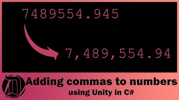 How to add commas to numbers in Unity using C# really quickly and easily. Just one line of code!!!