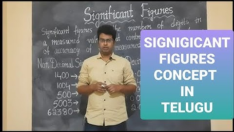 significant figures jeemain eamcet concept in telugu
