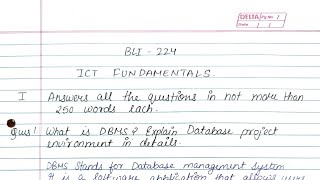 BLI 224 solved handwritten assignment 2023-2024 | BLI 224 solved assignment in english 2023-2024 |