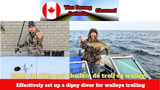 Effectively set up a dipsy diver for walleye trolling-Thu duong canada channel