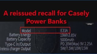 Casely power bank recall reissued after injuries, one death reported