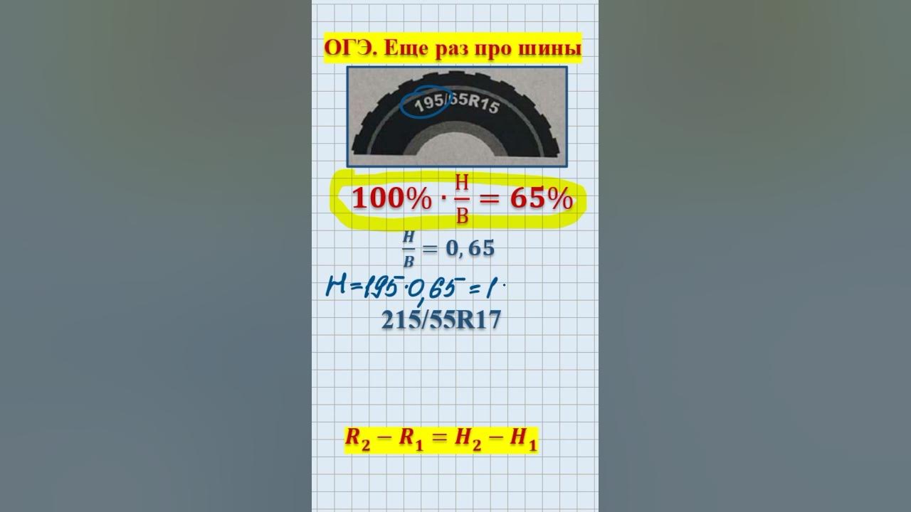 ОГЭ Задача про шины - YouTube