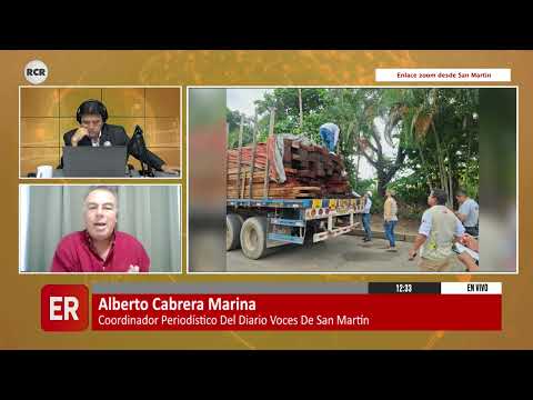 LA POLICÍA NACIONAL DE YURIMAGUAS INTERVINO AYER UN CONVOY DE 7 CAMIONES TRÁILER CARGADOS DE MADERA