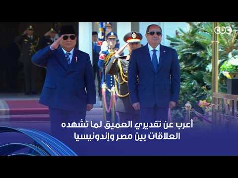 الرئيس السيسي: أعرب عن تقديري العميق لما تشهده العلاقات بين مصر وإندونيسيا من زخم متصاعد