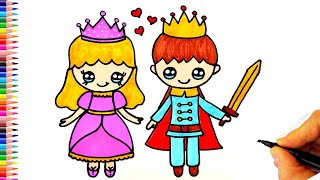 Prens ve Prenses Çizimi - Kolay Çizimler - Kolay Prens ve Prenses Çizilişi