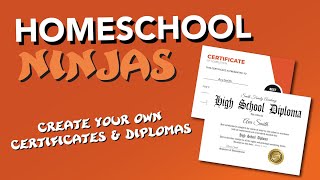 Homeschool Certificates, Awards, and Diplomas