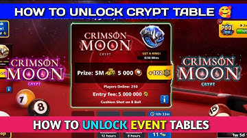 How To Unlock Crypt Table || How To Unlock Crimson Moon Tables || Revealed By Vivek 8BP Gamer ||