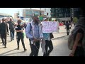 Propalestinian protesters block traffic in bostons seaport amid biden visit