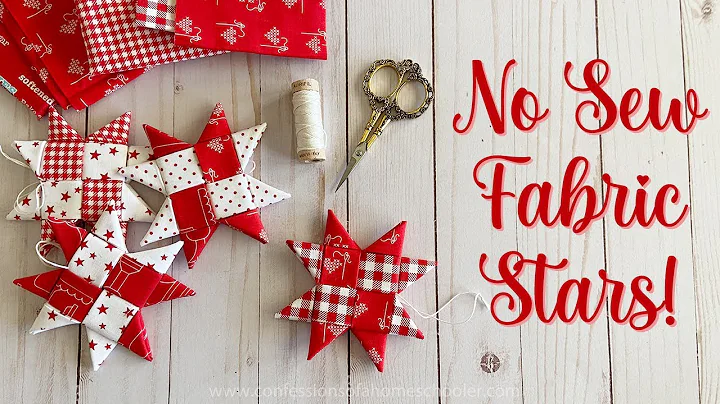 EASY No Sew Fabric Stars! (Handmade Scandinavian O...