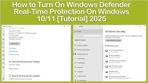 How to Turn On Windows Defender Real-Time Protection On Windows 10/11 [Tutorial] 2025