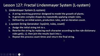Python Challenge for ALL, Lesson 127: Fractal Lindenmayer System (L-system)