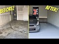 Turning a trashed garage into my first dream garage diy garage makeover