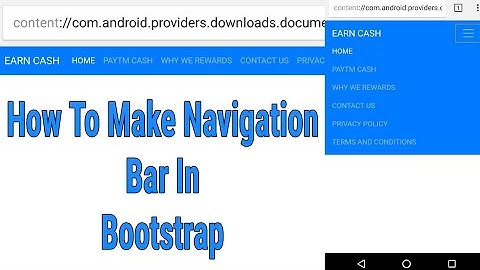 How to make navigation bar in bootstrap