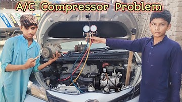 2015 Toyota Vitz AC Cooling problem solution | Toyota Vitz car AC compressor repair and how it works