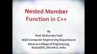 Nested Member Function in C++