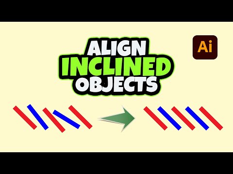 How to Align Inclined Objects in Adobe Illustrator | Step-by-Step Tutorial