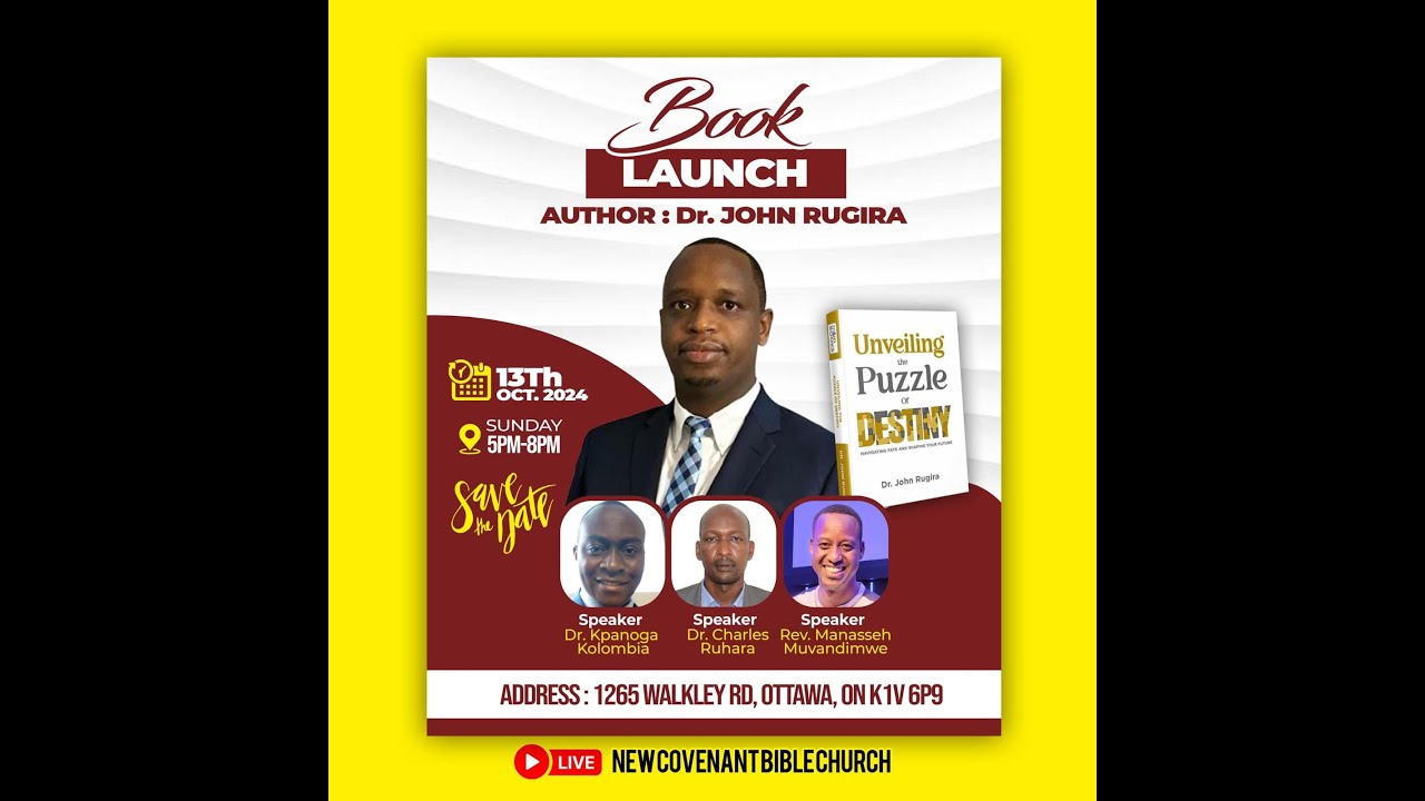 Book launch | Dr. John Rugira | October 13th 2024 - YouTube