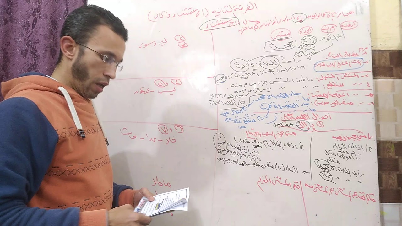 نحو للفرقة الثانية (ح ٦) بكليات الشريعة الإسلامية واللغة والتاريخ وغيرهم (درس الاستثناء والحال) .