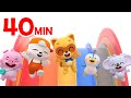 Learn colors with rainbow slides  more   40 min cartoon  for kids  colors for kids