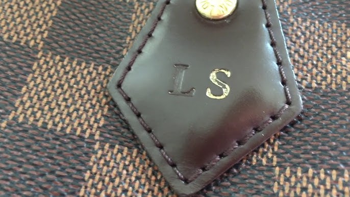Louis Vuitton Leather Luggage Tag With Hot Stamp Letters T.N