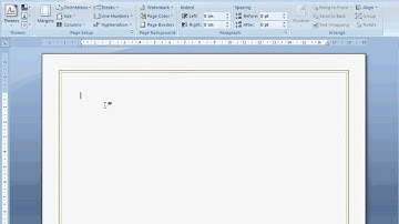 Word 2007 Page Borders (Simple Tutorial)