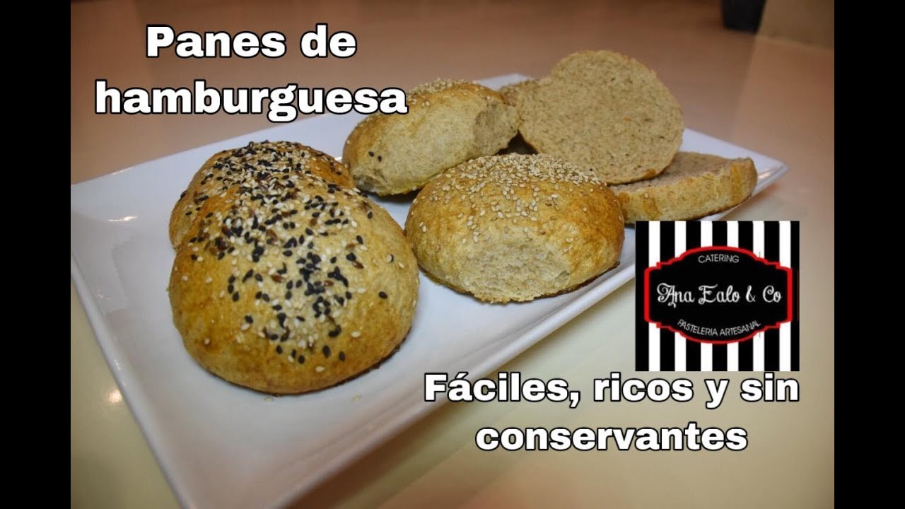 PANES DE HAMBURGUESA INTEGRALES|| Anaealocatering