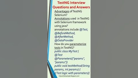 TestNG Framework in Selenium-TestNG Tutorial-TestNG Interview Questions and Answers-TestNG framework