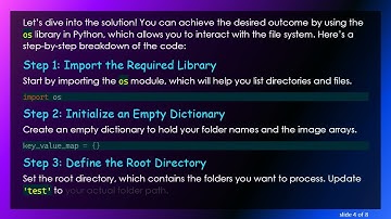 Convert Folder Names into Dictionary Keys with Array Values in Python