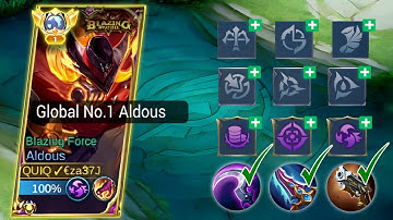 TOP 1 GLOBAL ALDOUS ONE SHOT BUILD AND EMBLEM SET 2023 | ALDOUS BEST BUILD 2023 - MLBB