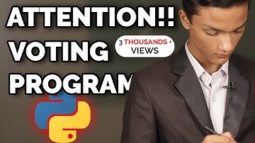 Make a Voting Program in Python (Problem) | Learn Python Programming