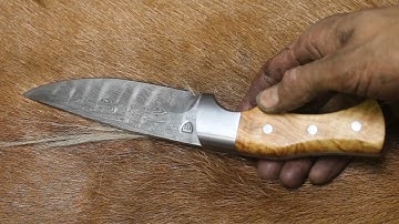 Forging a pattern welded hunting knife, part 2, making the handle.