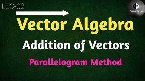 Vector Algebra (LEC-02) Addition, subtraction, of vectors || parallelogram law of addition  ||