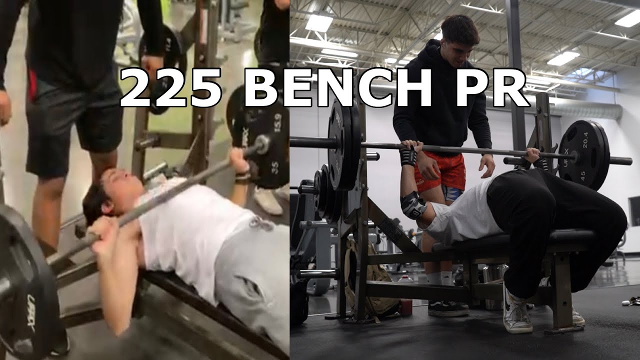 BENCH PR TRANSFORMATION 14-15 YEARS OLD 45LBS-225LBS - YouTube