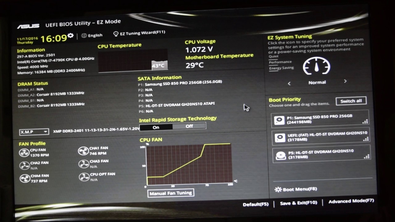 Setting up BIOS/UEFI to install Windows on SSD