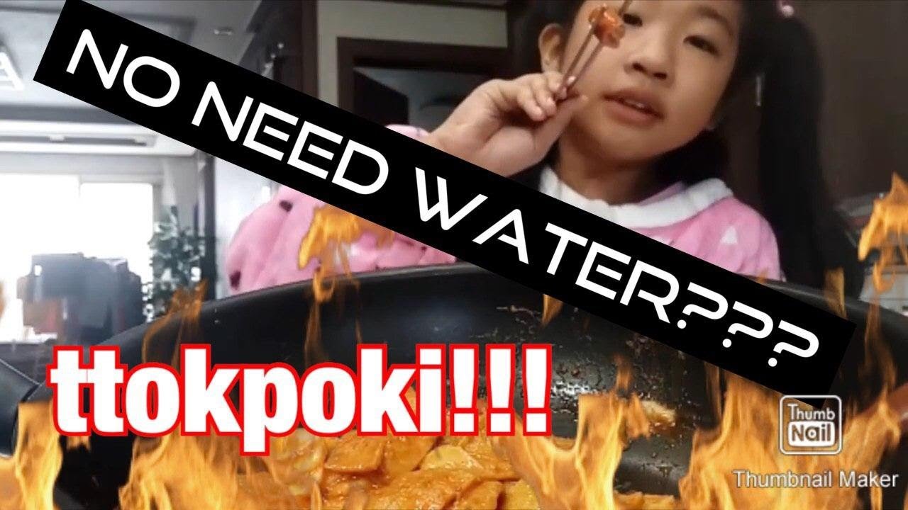 half Korean TTOKPOKI mukbang - YouTube