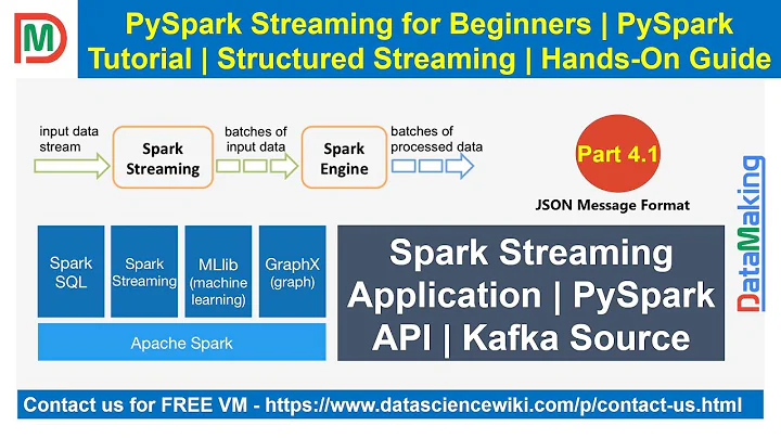 Spark Structured Streaming Application with Kafka Source |JSON|PySpark API|DataMaking|DM| DataMaking
