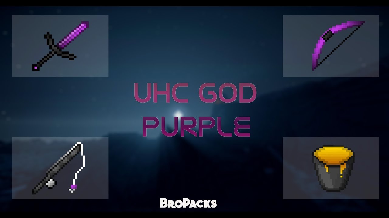 Minecraft PvP Texture Pack - UHC GOD PURPLE (32x) - YouTube