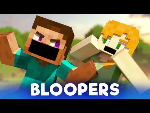 Village Raid: BLOOPERS - Alex and Steve Life (Minecraft Animation)