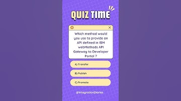 Quiz 2 - IBM webMethods API Gateway #webmethods #cloudintegration #middleware #coding