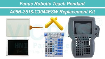 How to Repair A05B-2518-C304#ESW Fanuc Teach Pendant Keypad Touchscreen LCD Display Housing?