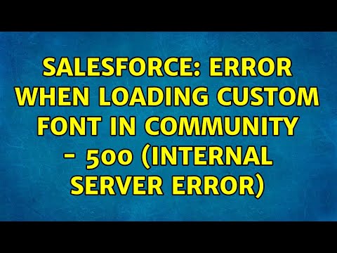 Salesforce: Error when