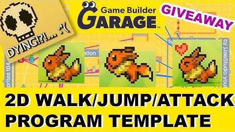 2D Walk cycle/jump/attack/DIE(?) Sprite Template! with auto retry | Game Builder Garage Tutorials#06