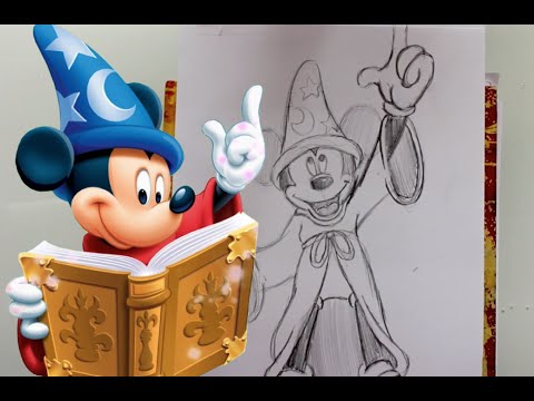 How to Draw SORCERER MICKEY MOUSE - @dramaticparrot - YouTube