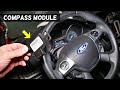 FORD FOCUS COMPASS TRANSDUCER MODULE LOCATION REPLACEMENT. COMPASS NOT WORKING FIX