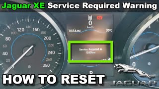 Jaguar XE Service Required Warning Reset - How To DIY