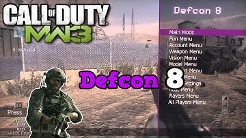 COD Mw3 Defcon 8 Mod Menu w/Download Cex/Dex PS3