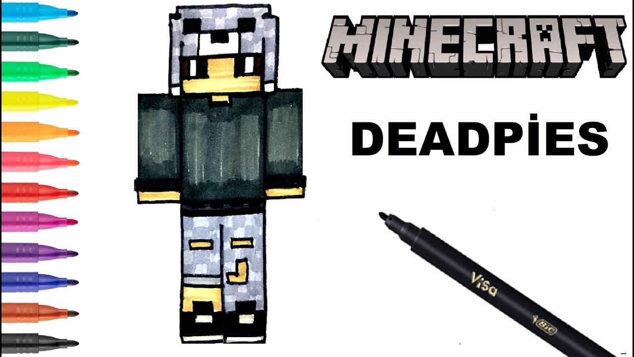 Easy Drawing MineCraft I Kolay MineCraft DeadPies Çizimi I MineCraft ...